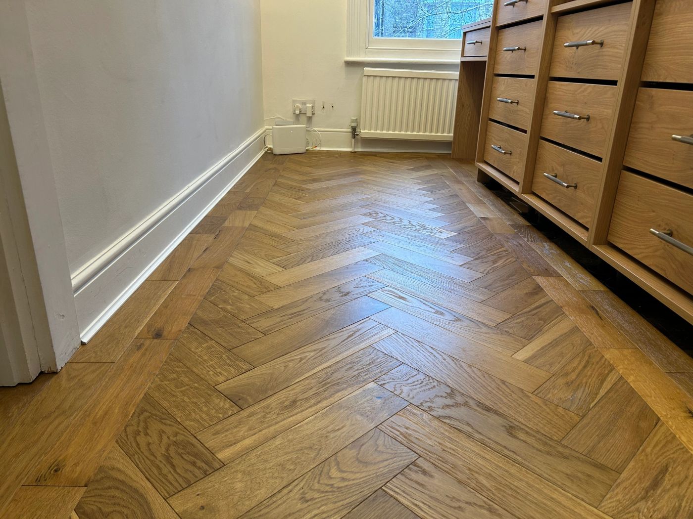 Rich parquet in a bedroom